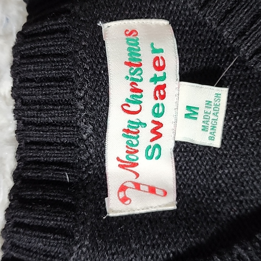 Novelty Christmas Sweater Black and Red Brand New No Tag - Picture 5 of 6